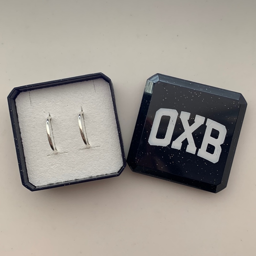 OXB Sweatproof Jewelry Medium Endless Hoops